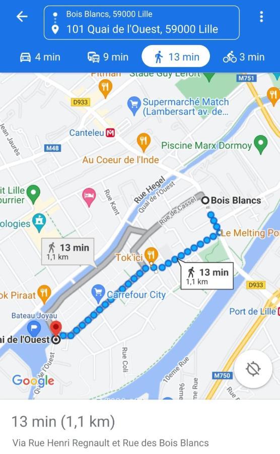 Bateau Peniche Lille - Euratechnologie Apartment Luaran gambar