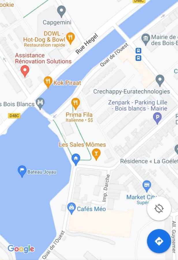 Bateau Peniche Lille - Euratechnologie Apartment Luaran gambar